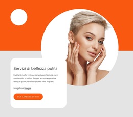 Funzionalità Di Layout Del Tema Per Servizi Di Bellezza Puliti