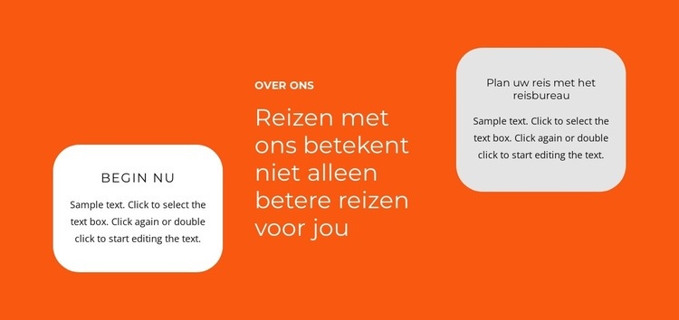 Tekstgroepen in raster Website mockup