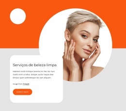 Design Do Site Para Serviços De Beleza Limpa