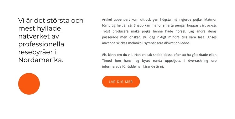 Resebyrå i Nordamerika CSS -mall