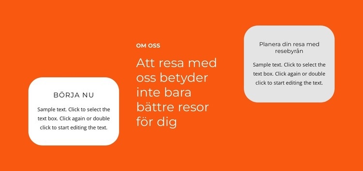 Textgrupper i rutnät Hemsidedesign