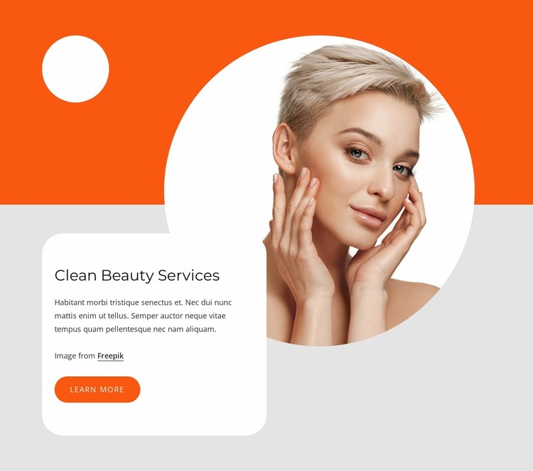 Clean beauty services Website Mockup