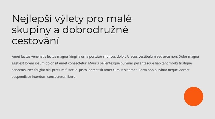 Malé skupinové zájezdy a dobrodružné cestování Šablona HTML