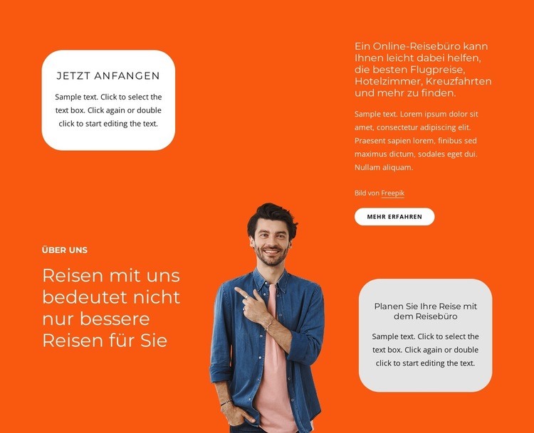 Reisegesellschaft Website Builder-Vorlagen