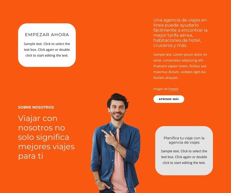 Compañía de viajes Creador de sitios web HTML