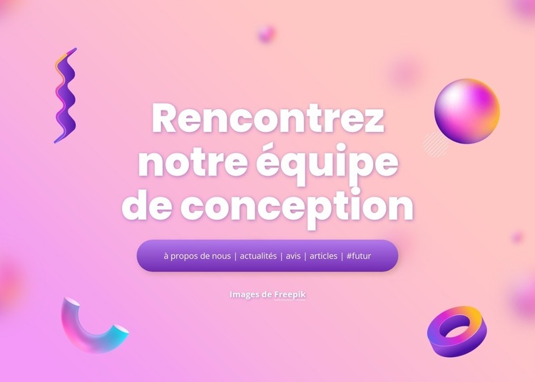 Introduction avec éléments animés Créateur de site Web HTML