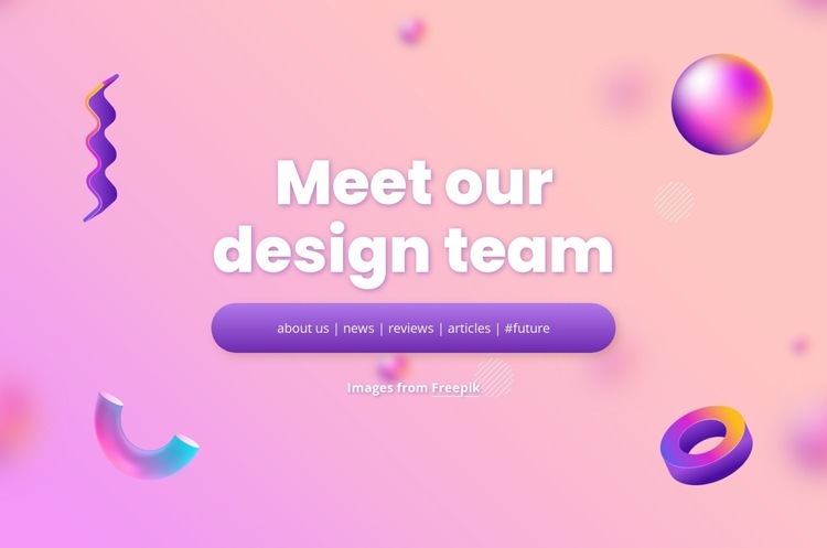 Introduction with animated elements Homepage Design