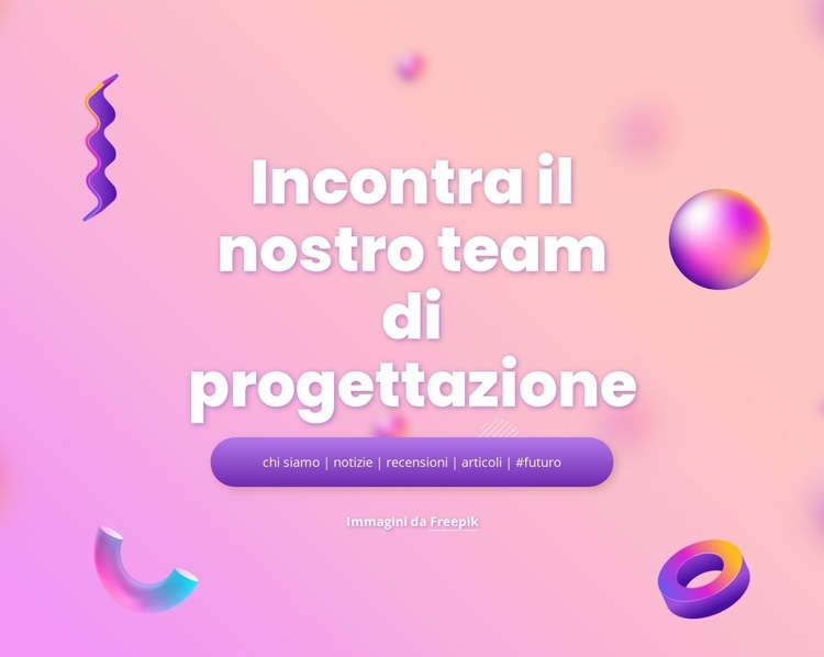 Introduzione con elementi animati Progettazione di siti web