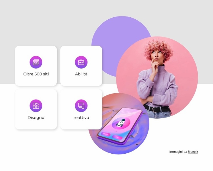 Costruiamo bellissimi siti web Mockup del sito web