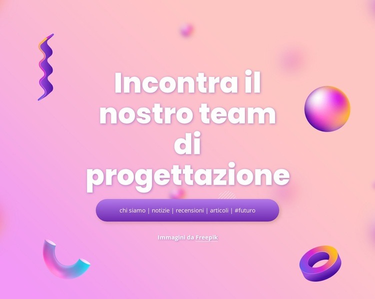 Introduzione con elementi animati Un modello di pagina