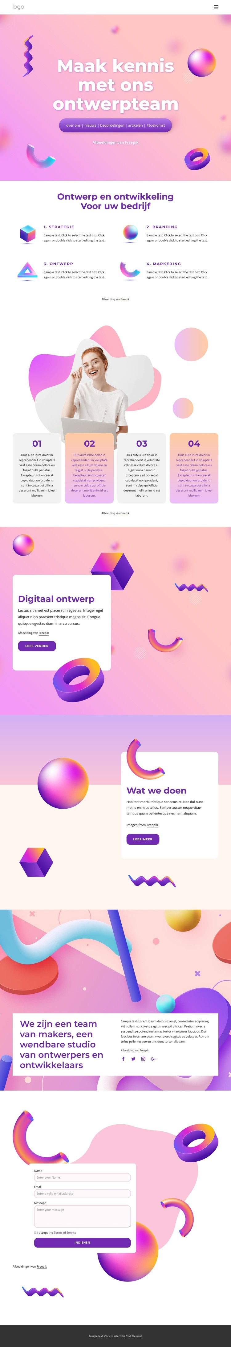 Webdesign en ontwikkelingsbedrijf CSS-sjabloon