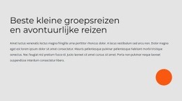 Rondleidingen In Kleine Groepen En Avontuurlijke Reizen - Multifunctionele Websitebouwer