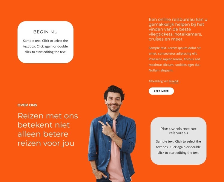 Reisbureau Website ontwerp