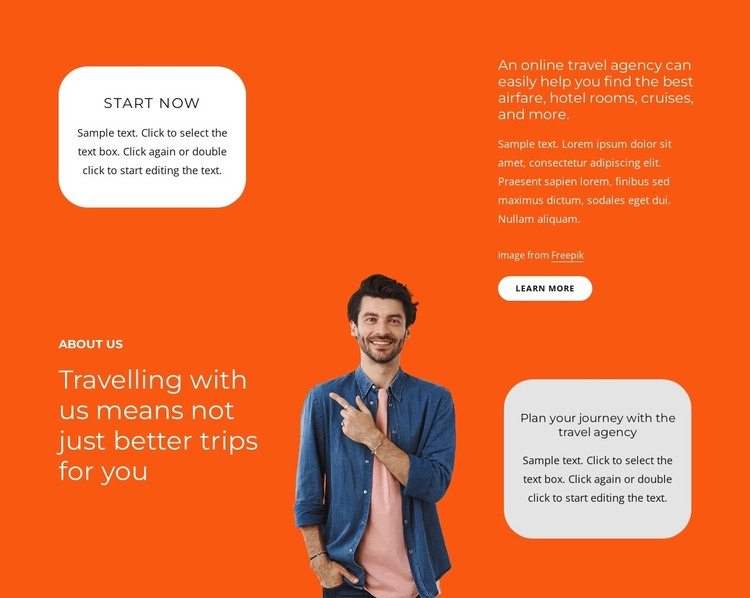 Travel company One Page Template