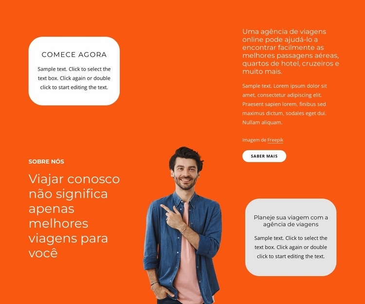 Compania de viagem Design do site