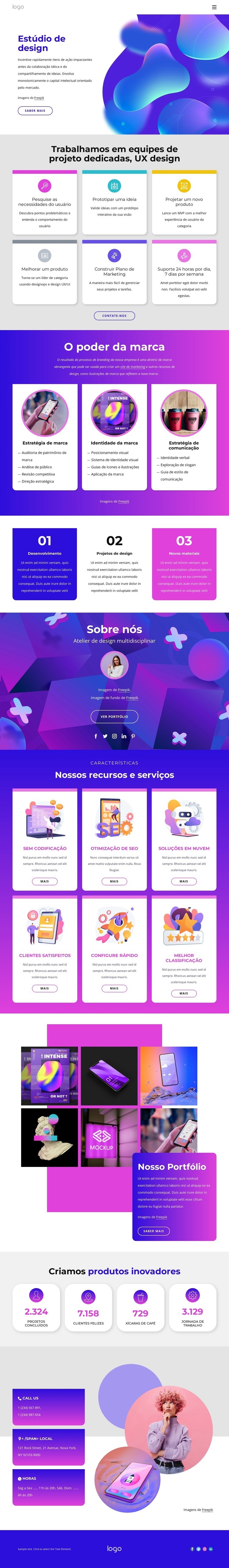 empresa de webdesign Design do site