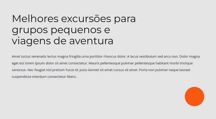 Passeios em pequenos grupos e viagens de aventura Modelo HTML5