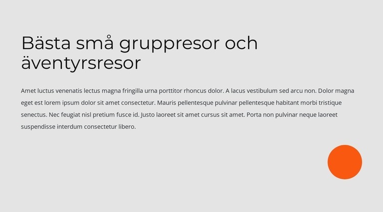 Små gruppturer och äventyrsresor Mall