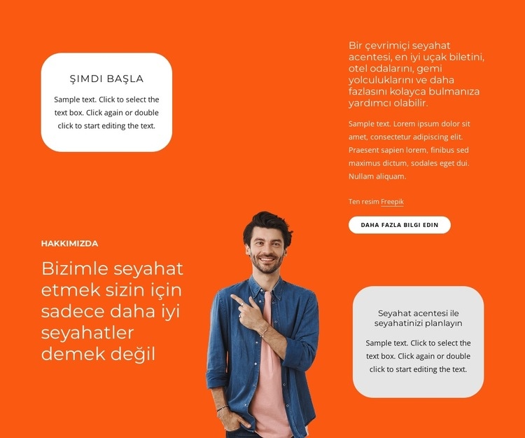 Seyahat şirketi Web sitesi tasarımı