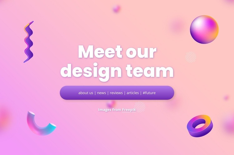Introduction with animated elements Web Page Design