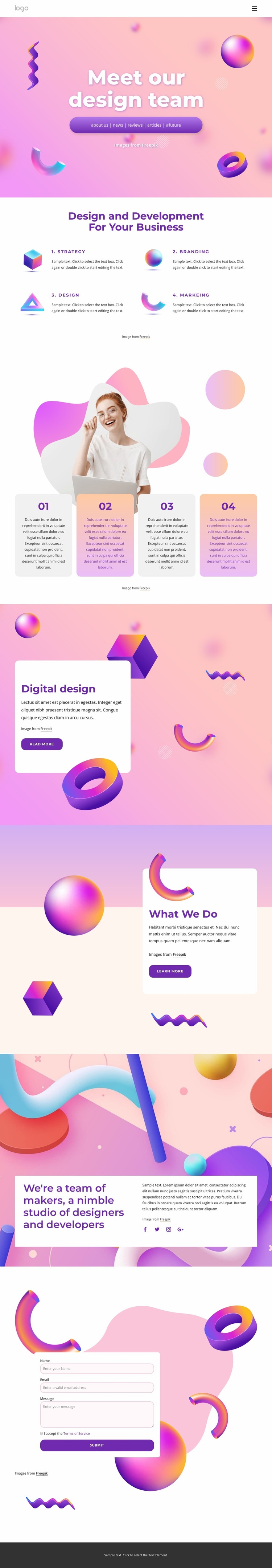 Web design and development company Website Mockup