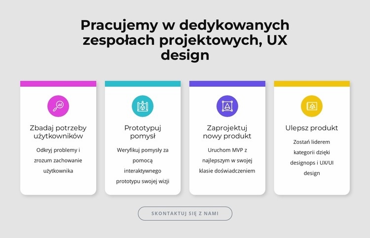 Specjalizujemy się w projektowaniu Szablon jednej strony