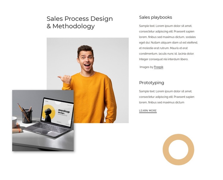 Sales process design Homepage Design