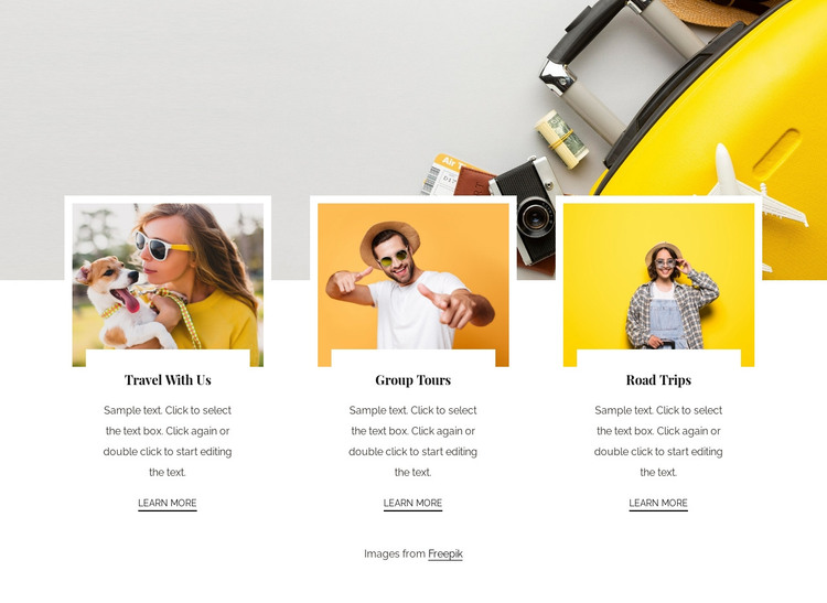 Well organised small group tours HTML Template