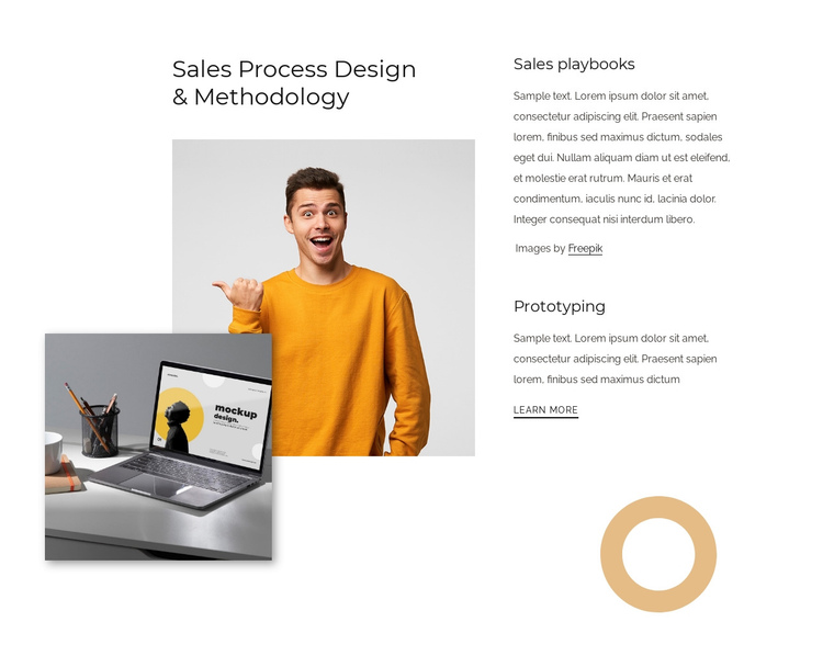 Sales process design One Page Template
