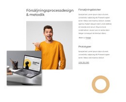 Försäljningsprocessdesign CSS-Layoutmall