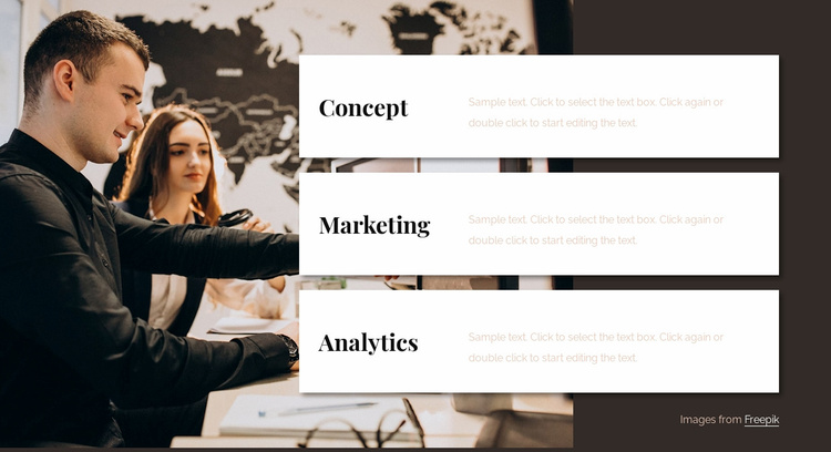 Analytics consulting team Website Template
