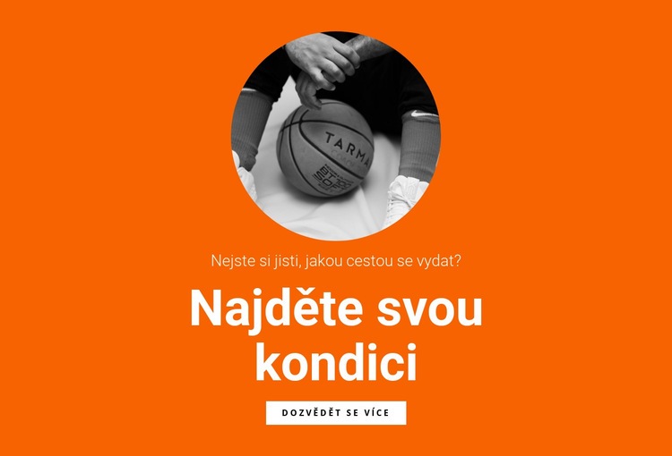 Basketbalový tým Šablona webové stránky