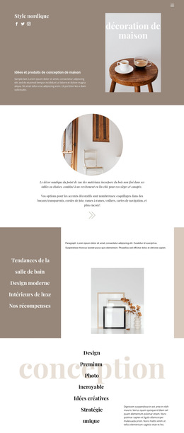 Style Cosy À La Maison : Modèle De Site Web Simple
