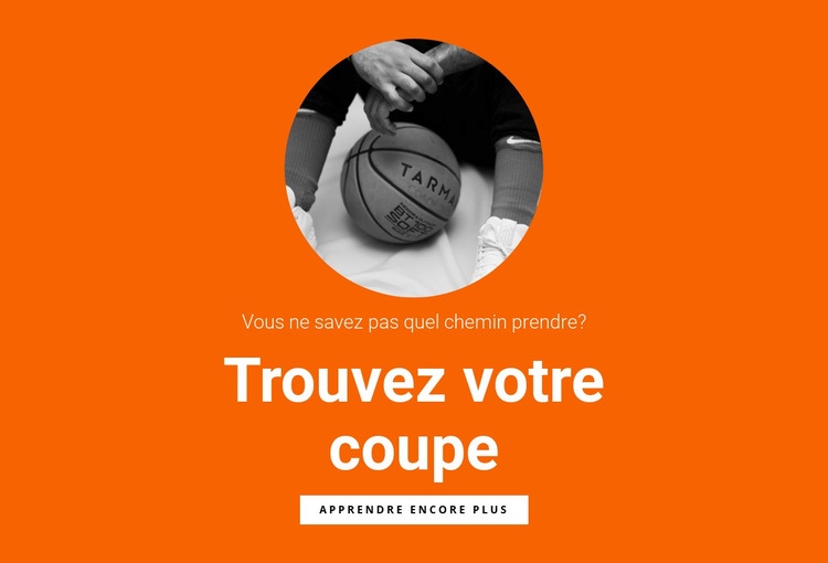 Équipe de basketball Page de destination