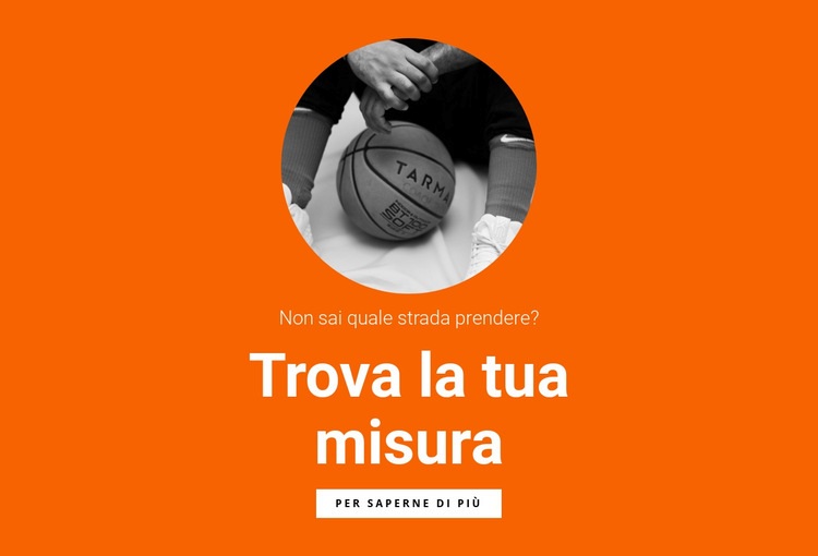 Squadra di basket Pagina di destinazione