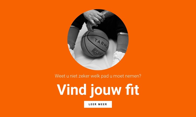 Basketbal team Website ontwerp