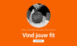 Basketbal Team - Eenvoudig Websitesjabloon