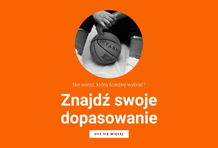 Drużyna koszykówki Kreator witryn internetowych HTML
