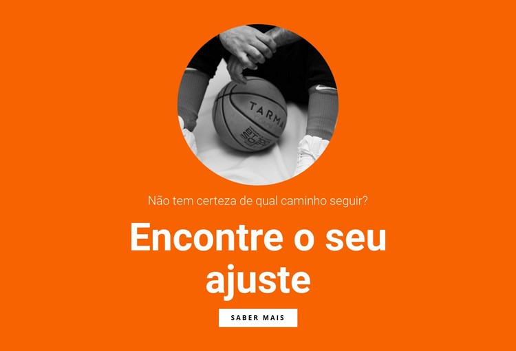 Time de basquete Maquete do site