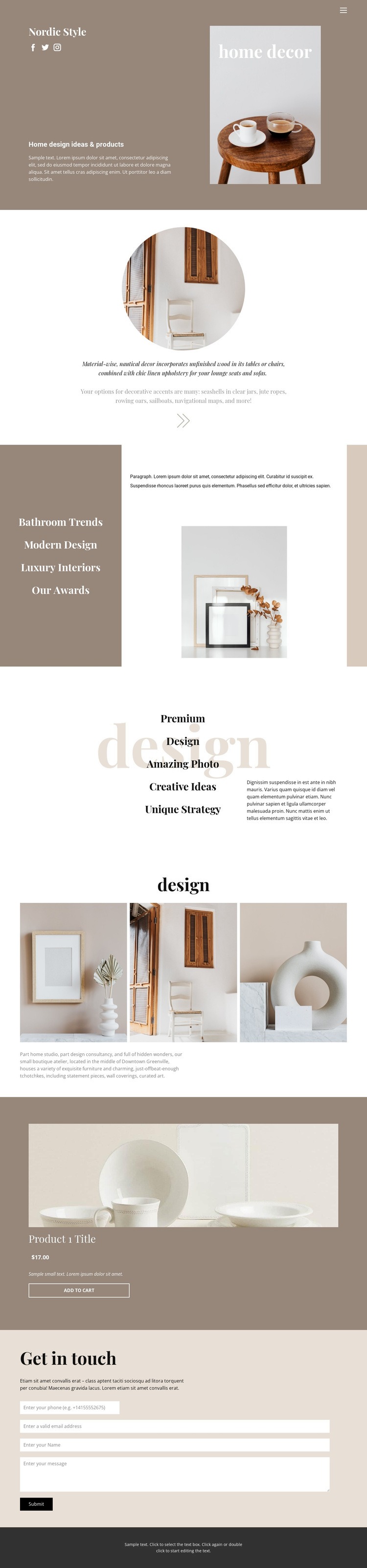 Cozy style at home Squarespace Template Alternative