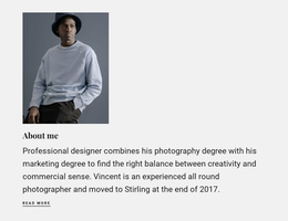 Information About My Work - Free Website Template