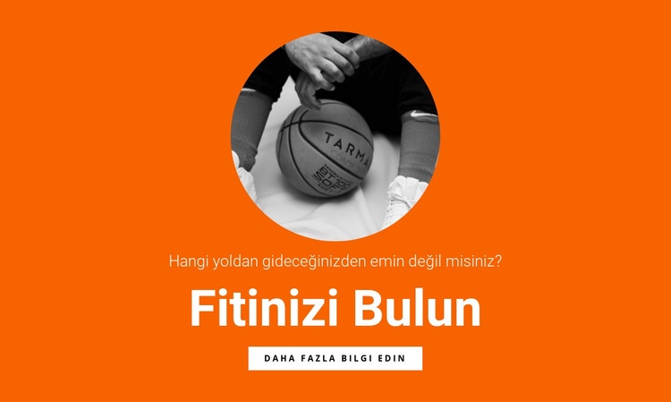 Basketbol Takımı Web Sitesi Mockup'ı
