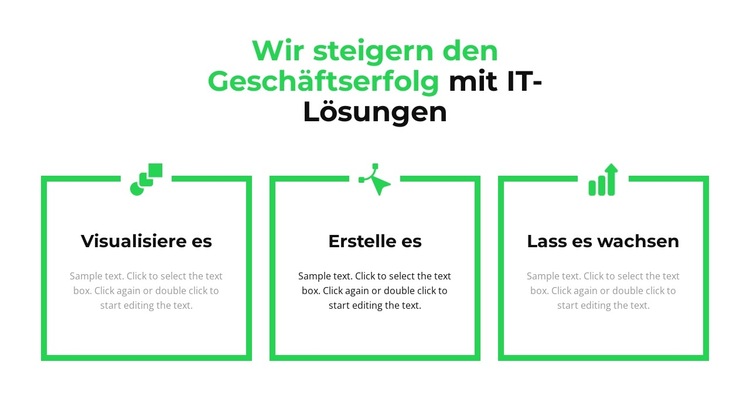 Arbeitsplan Schritt für Schritt Website-Vorlage