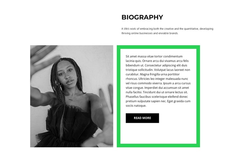 Brief biography of the author HTML5 Template