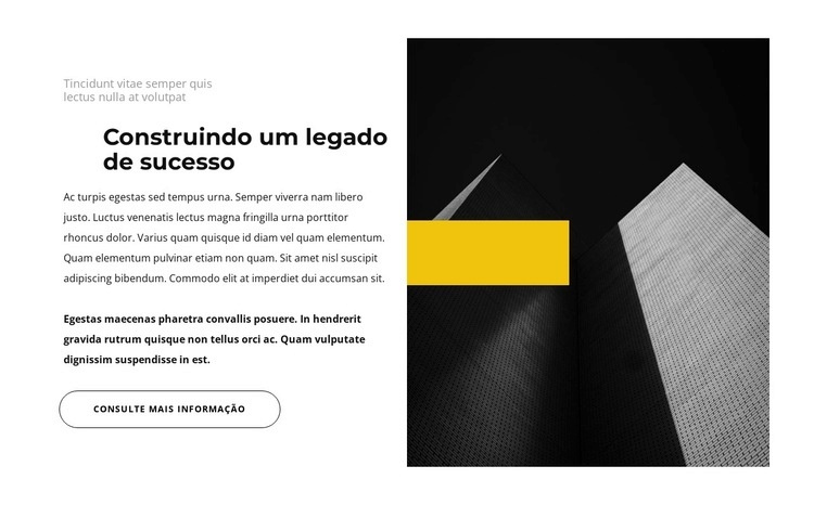 Sucesso em breve Construtor de sites HTML