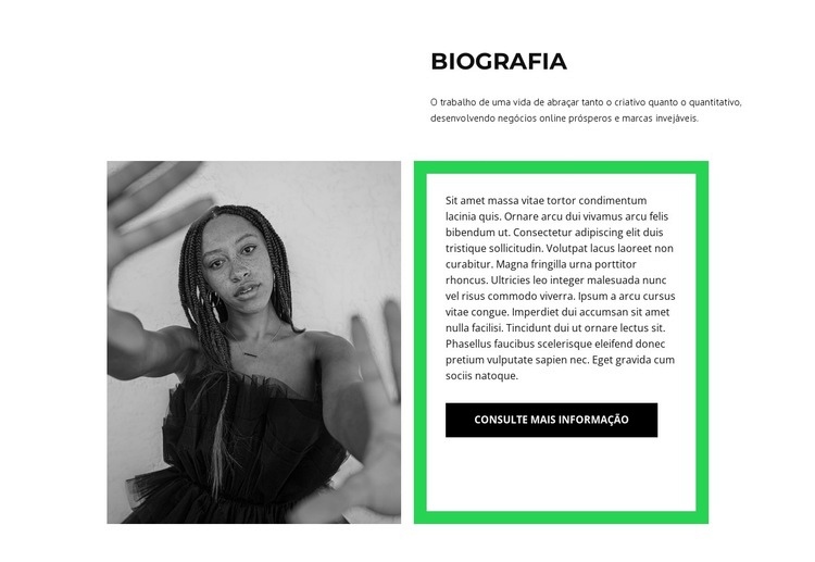 Breve biografia do autor Modelo de uma página