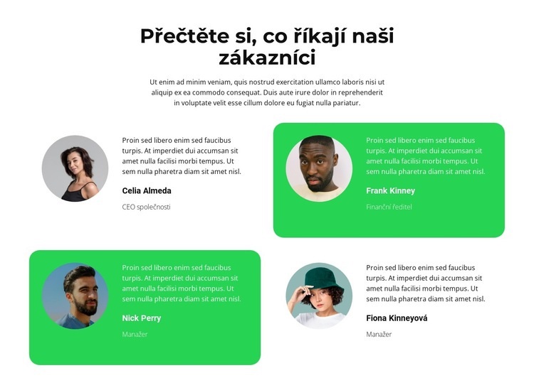 Vážíme si každého názoru Šablona HTML