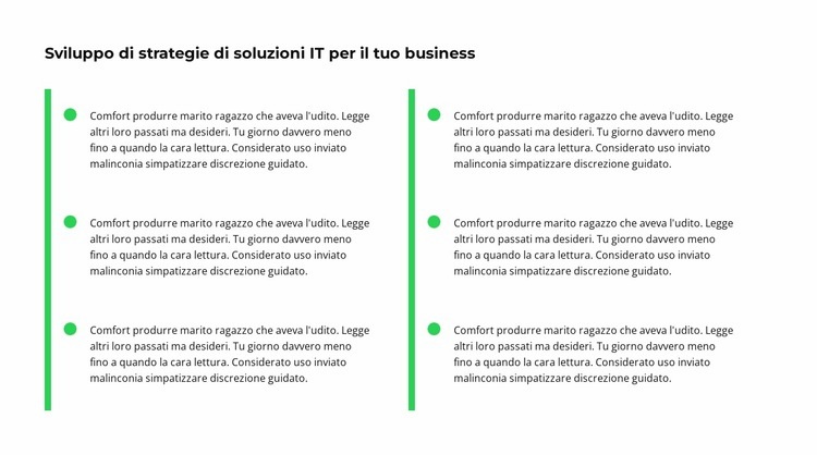 Sei piccoli testi Costruttore di siti web HTML