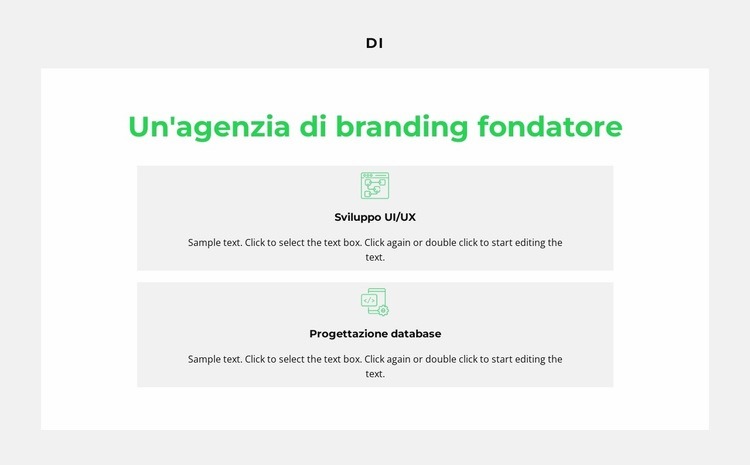 Due progetti Modelli di Website Builder