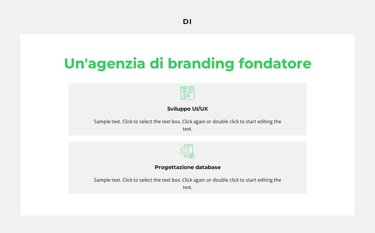 Due progetti Modello HTML